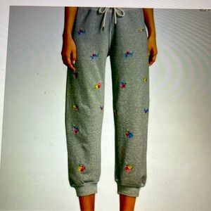 THE GREAT Embroidered sweatpants